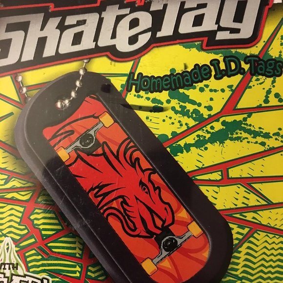 Incredible Shrinking Skate Tag Homemade ID Tags, Luggage Tags, Lot of 4 - Picture 10 of 13